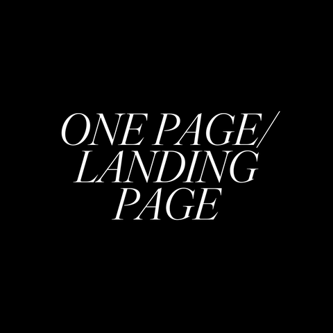 One Page/Landing Page